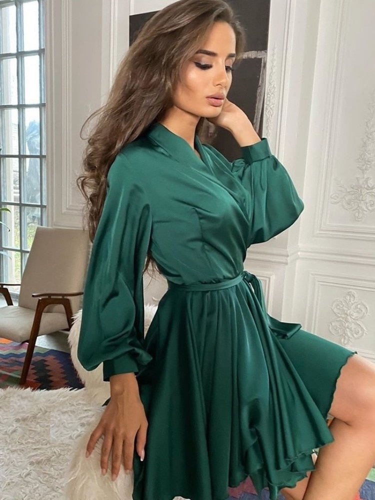 Luxurious Soft Satin Evening Dress