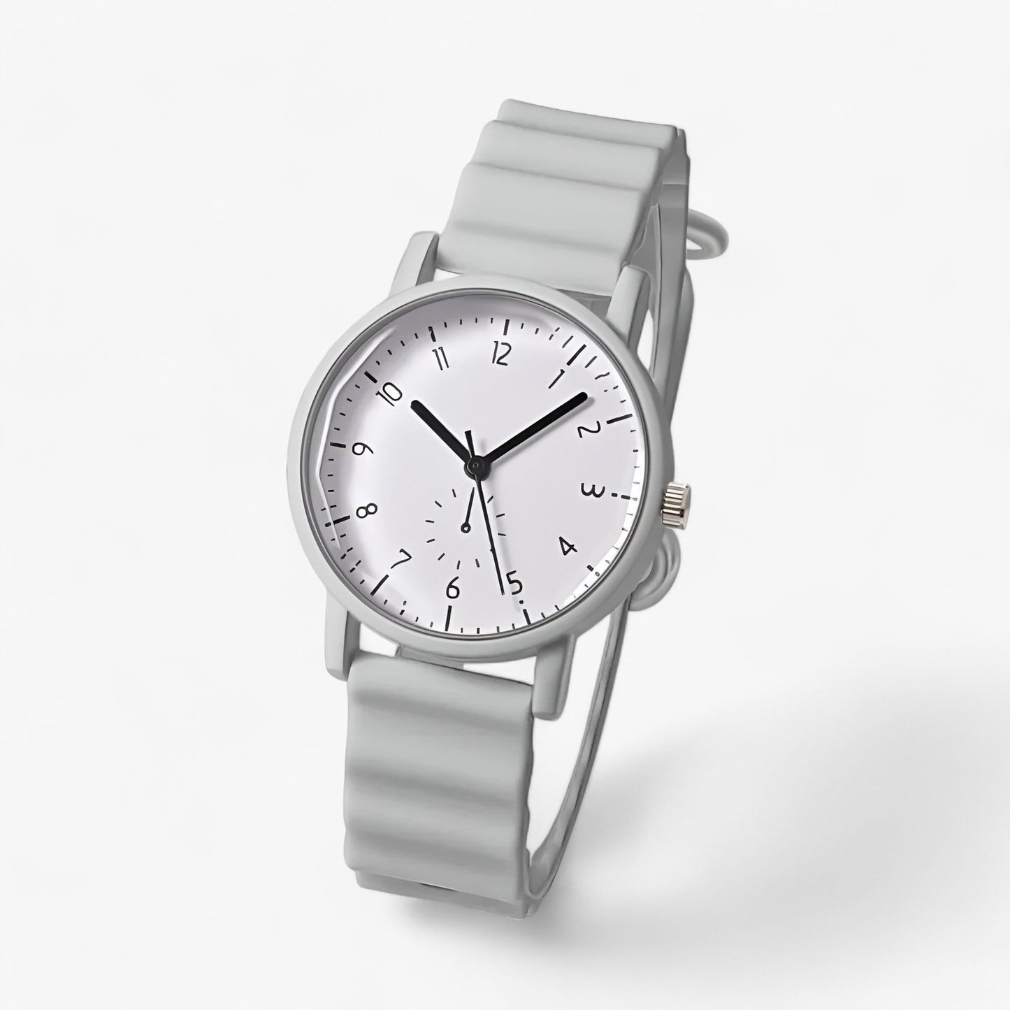 Fashionable Quartz Watch with Vibrant Silicone Strap