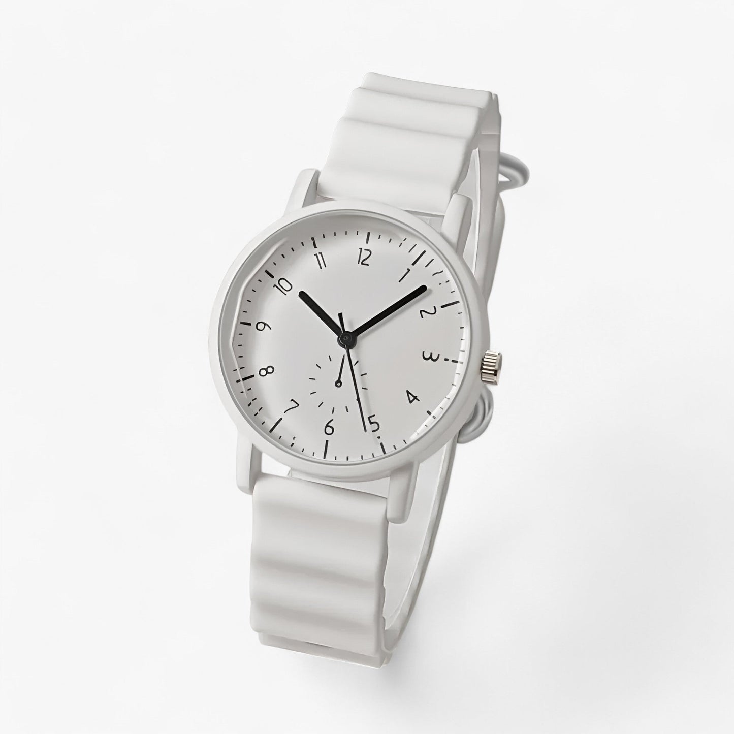 Fashionable Quartz Watch with Vibrant Silicone Strap