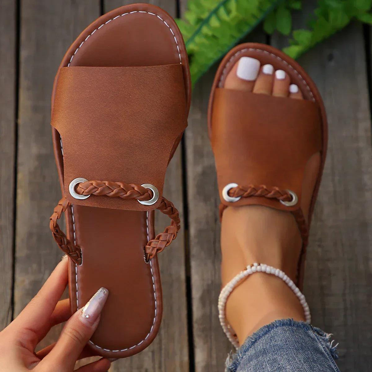 Woven Strap Summer Sandals - Luxivelle