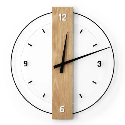 Quiet Wood Wall Clock with Silent Sweep Movement
