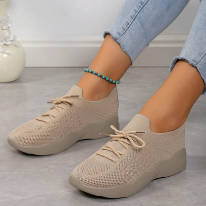 Lara Comfort Shoes - Stretch Knitted Fabric, Orthopedic Support for Standing All Day-4