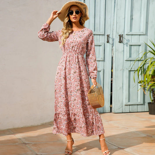 Bella | Long Sleeve Floral Maxi Dress for Women-1