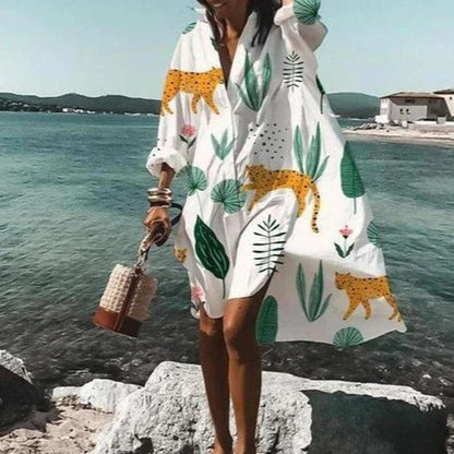 Relaxed Fit Womens Casual Button Shirt