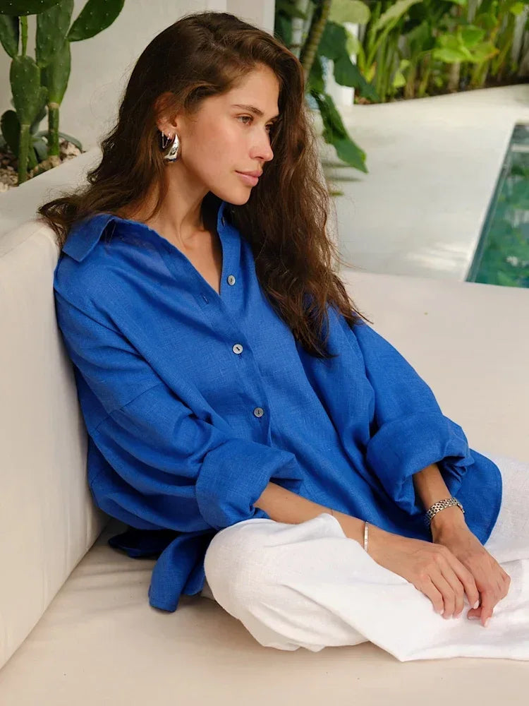 Lightweight Breathable Linen Blouse