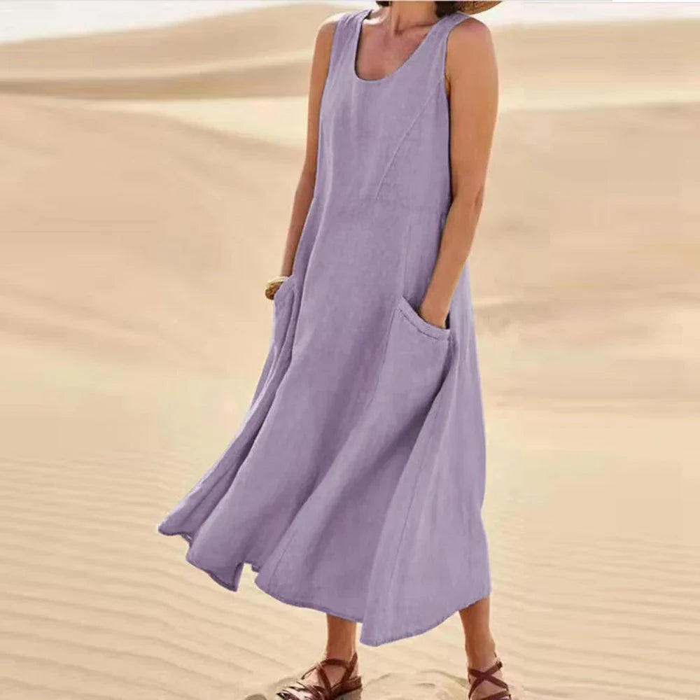 Variant image for Celine | Women's Summer Midi Dress-4