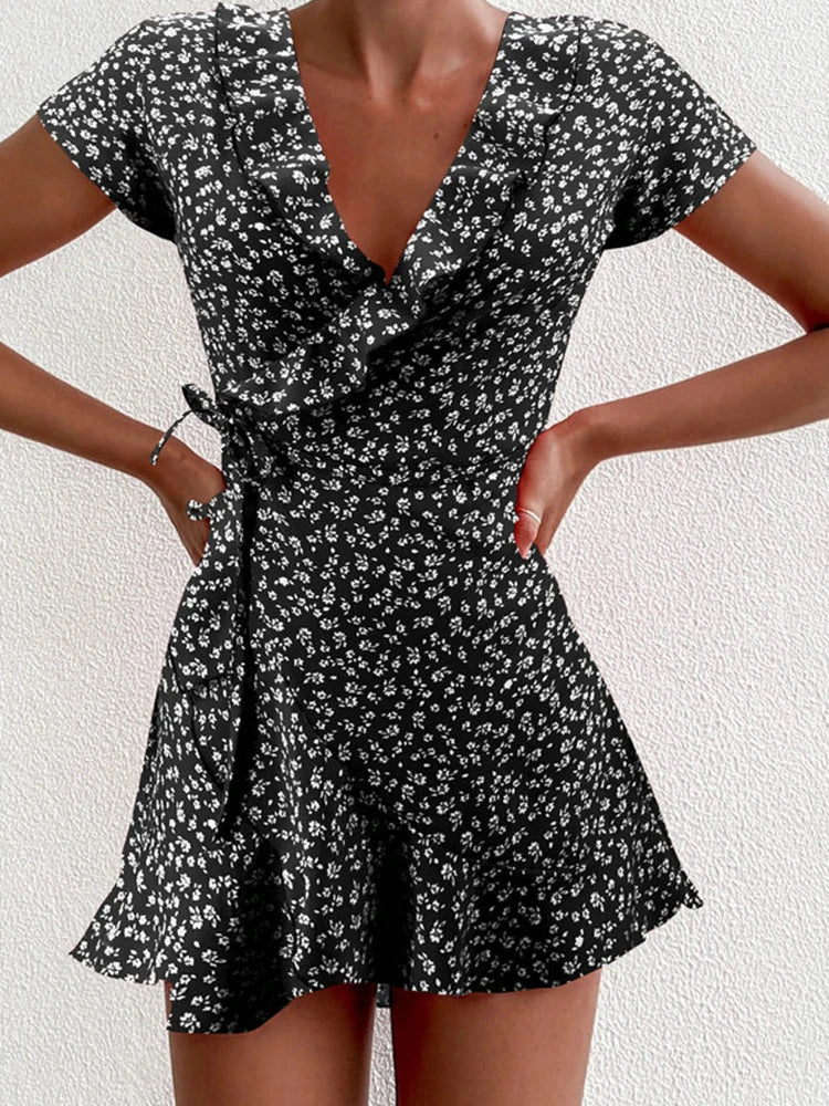 Floral Delight | Women's A-Line Summer Dress-2