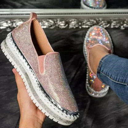 Comfortable Glitter Slip On Shoes