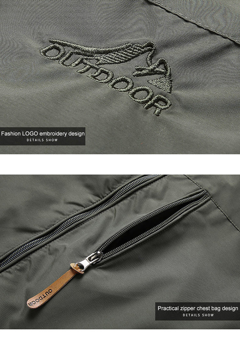 Waterproof Men's Breathable Zip Up Jacket