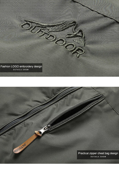 Waterproof Men's Breathable Zip Up Jacket