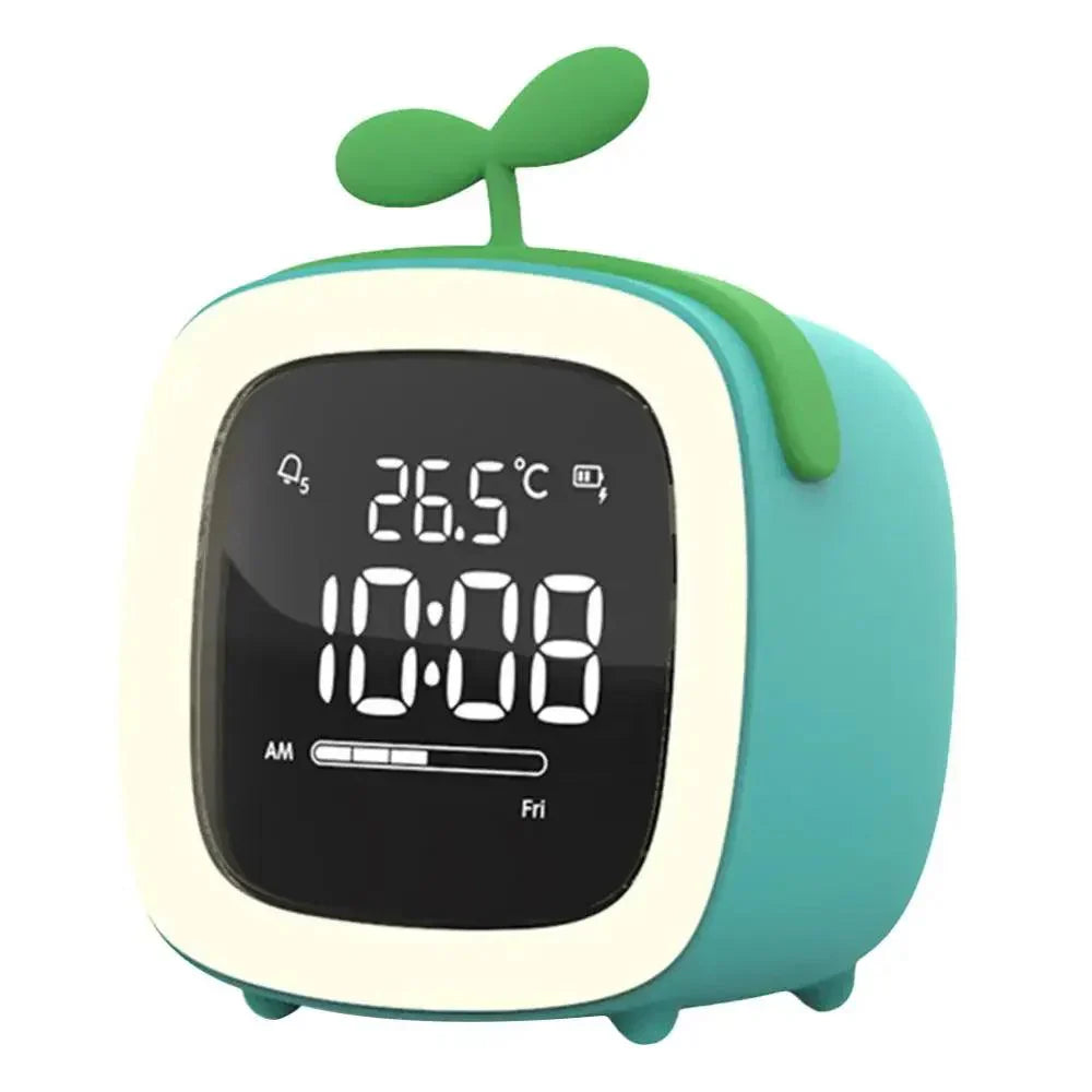 Fun Kids LED Clock with Nightlight and Rechargeable Battery