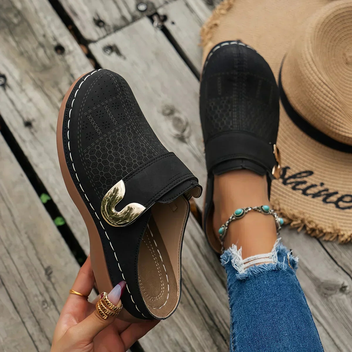 Elegant High Arch Wedge Sandals - Luxivelle