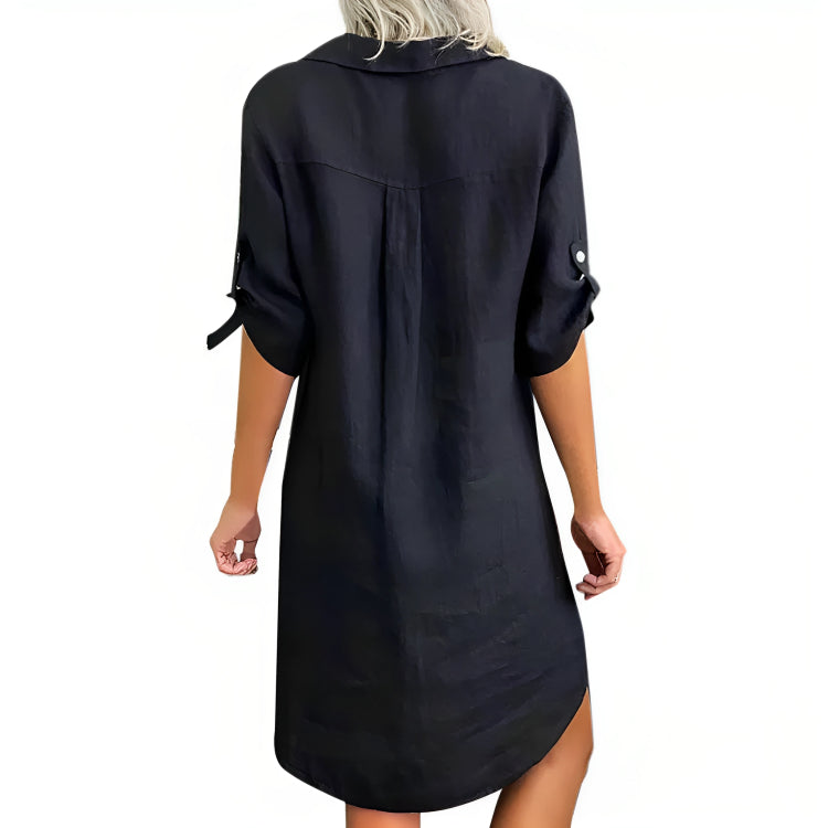 Ladies' Classic Collared V-Neck Dress