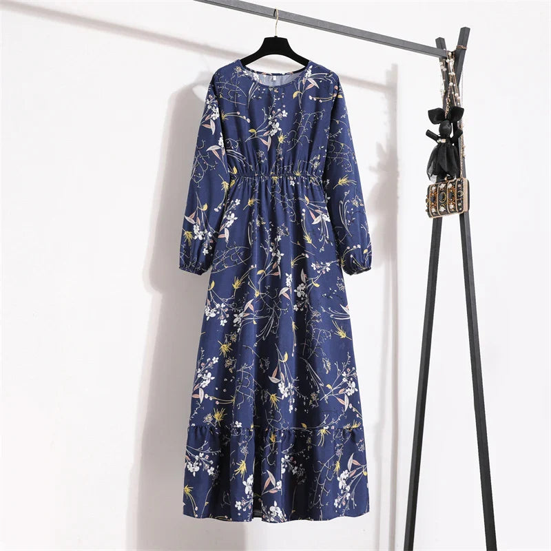Variant image for Sapphire Floral Maxi Dress | Long Sleeve Maxi Dress for Women-18