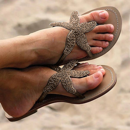Beachy Seashell Flat Sandals