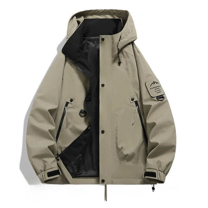 Warm Mens Ski Jacket with Hood and Fleece Lining