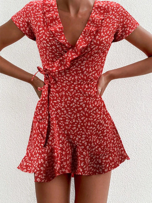 Floral Delight | Women's A-Line Summer Dress-1