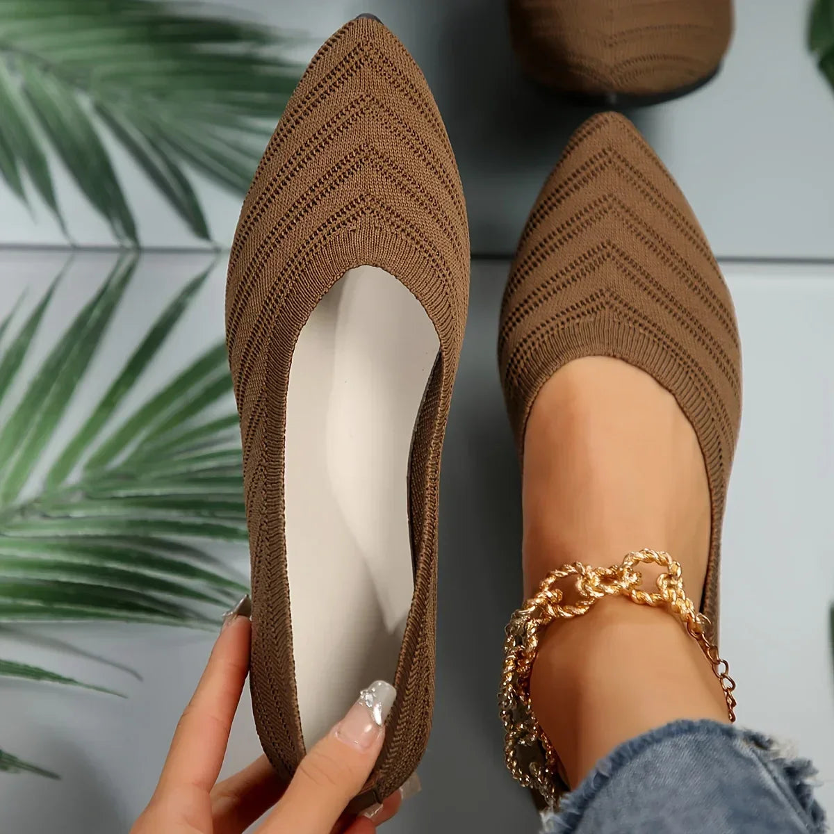 Ladies Classic Flat Slip On Shoes