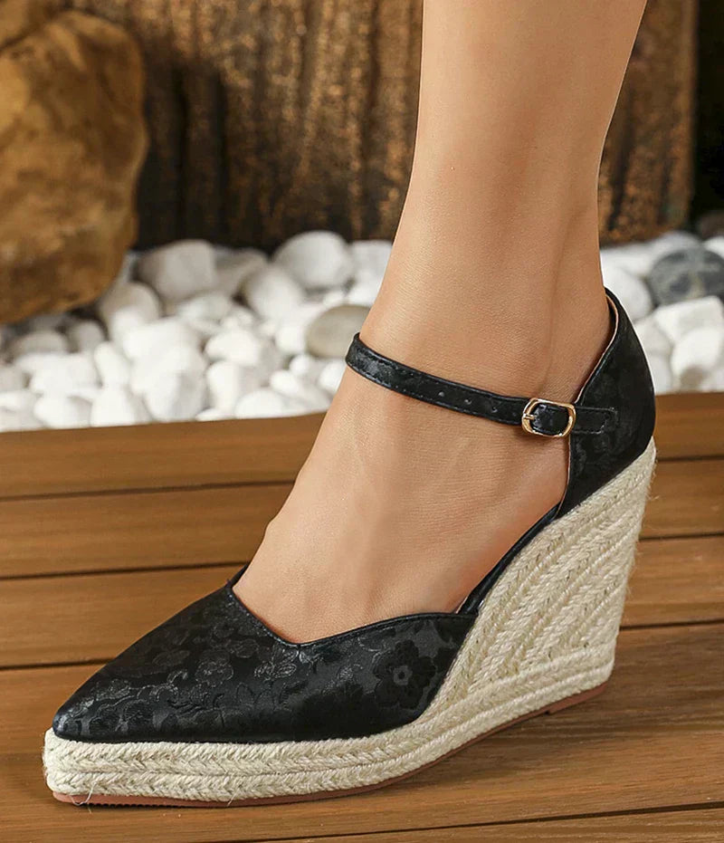 Comfortable Canvas Wedge Sandals for Women Summer - Luxivelle