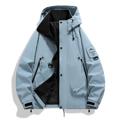 Warm Mens Ski Jacket with Hood and Fleece Lining