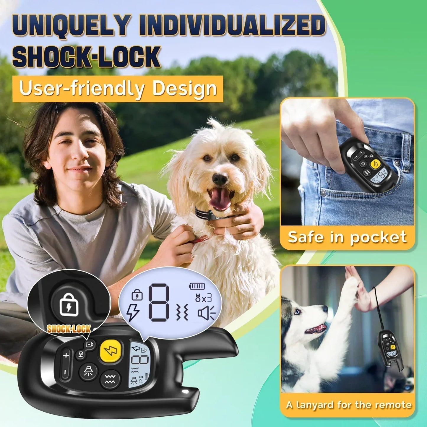 Waterproof Dog Training Collar with Remote Control