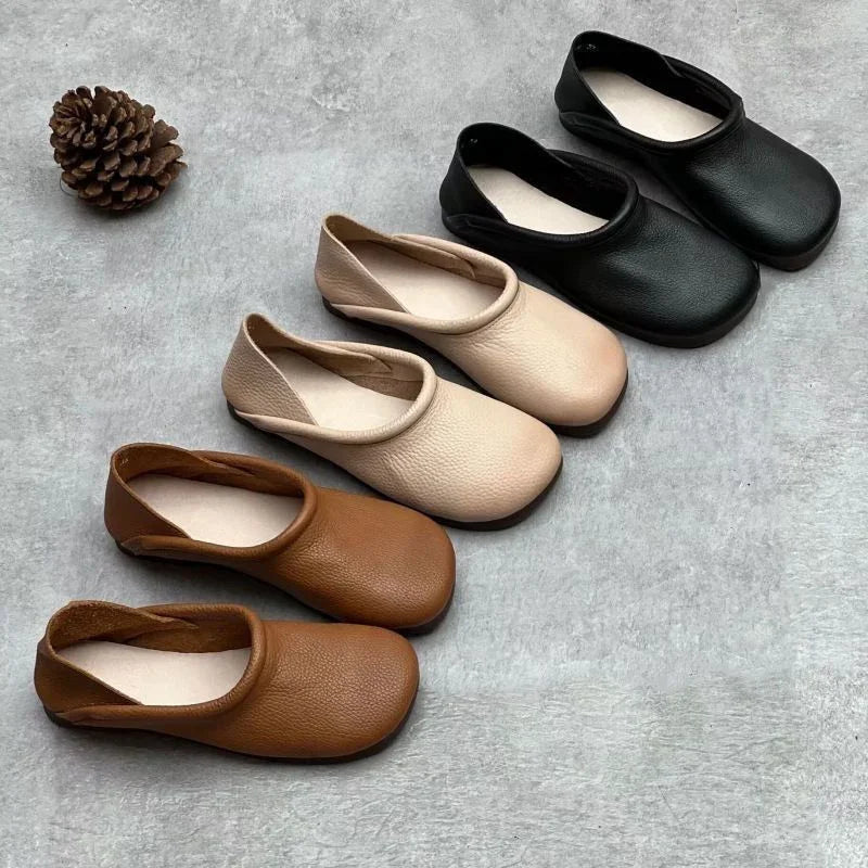 Natural Vegan Flat Shoes