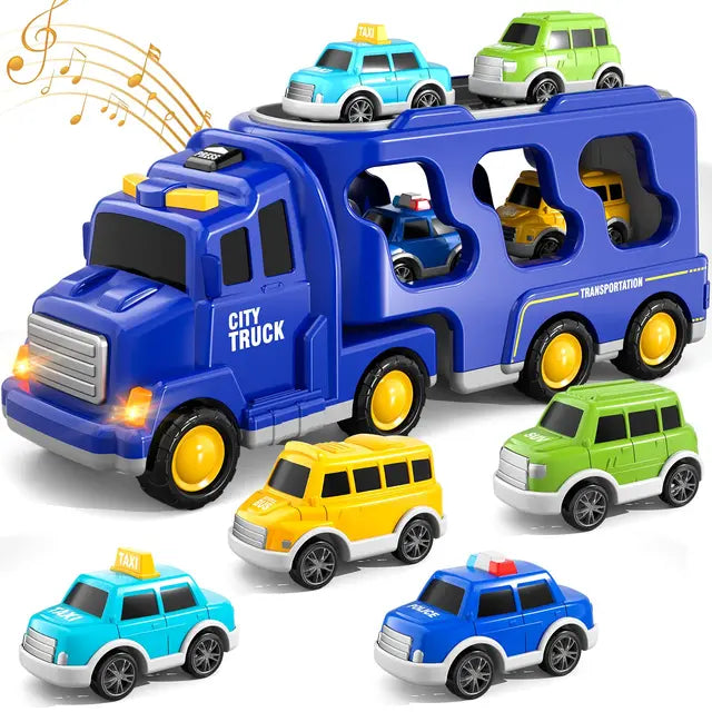 Fun Toy Truck with Small Cars and Sounds