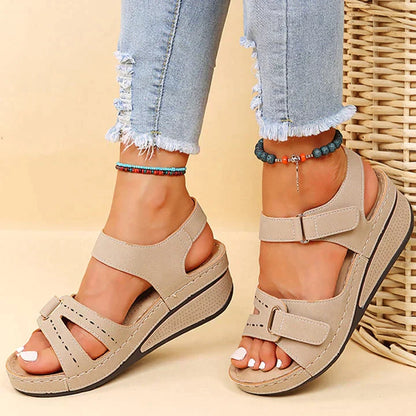 Variant image for Juris Comfort Wedge Sandals for Women - Synthetic, Orthopaedic Design-1