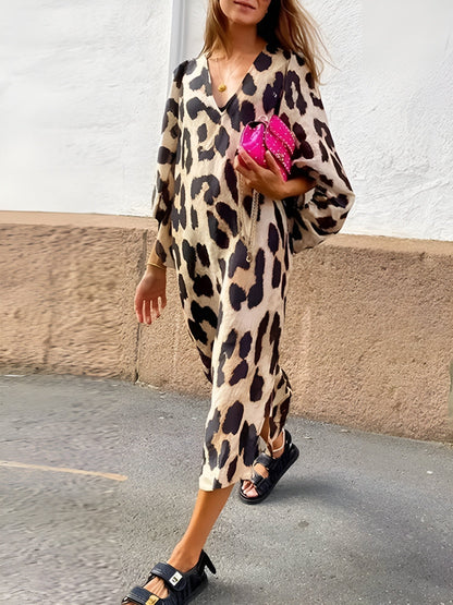 Chic Leopard Print Party Dress