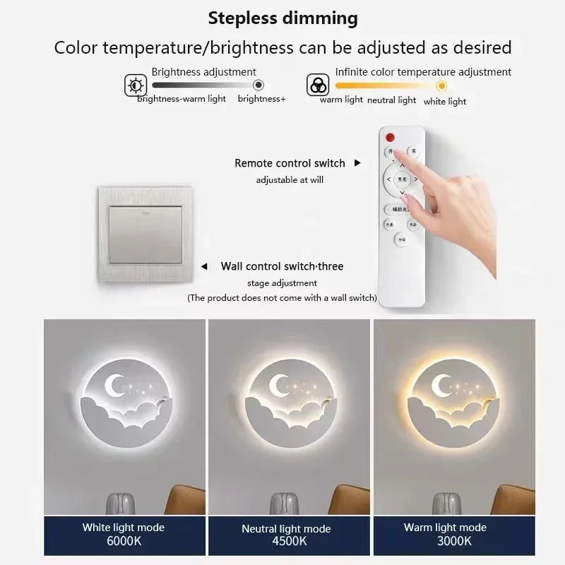 Dreamy LED Moonlight Wall Lamp
