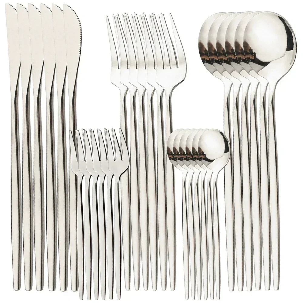 Elegant 24K Gold Flatware Set