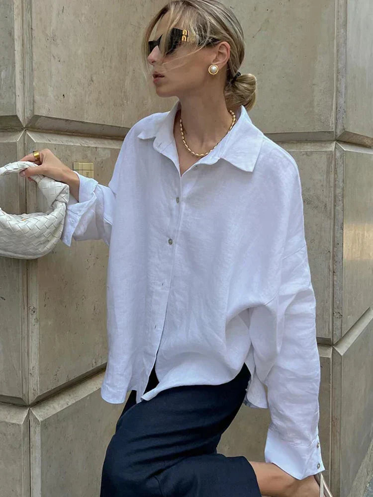 Lightweight Breathable Linen Blouse