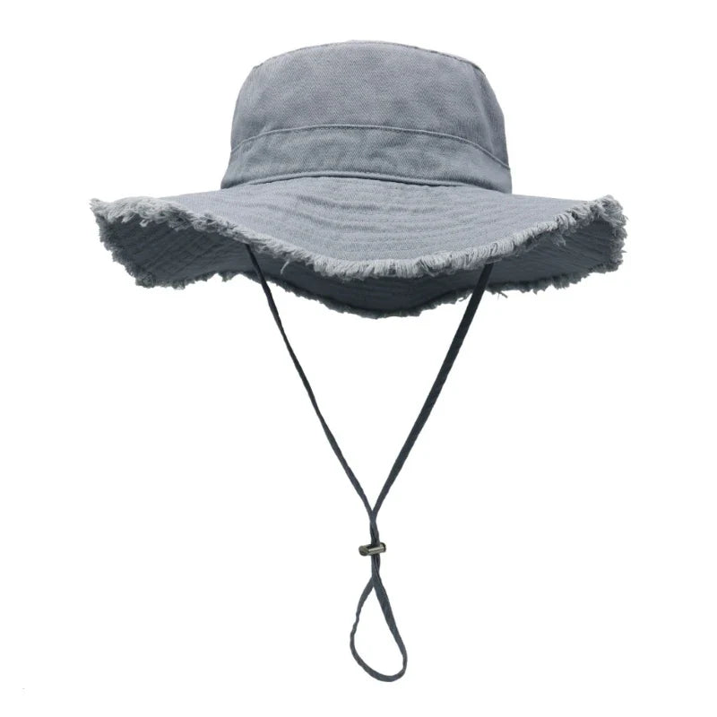 Relaxed Fit Wide Brim Summer Fisherman Hat