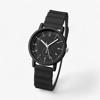 Fashionable Quartz Watch with Vibrant Silicone Strap