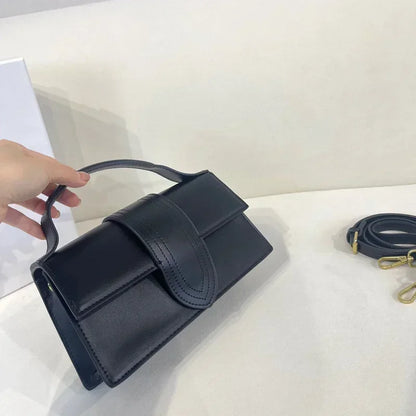 Luxury Small Leather Shoulder Bag in Brown