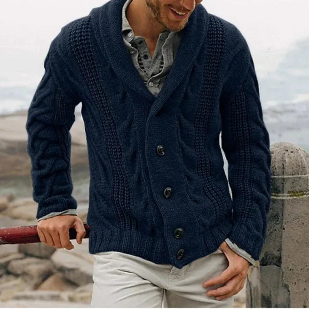 Simple Open Front Mens Cardigan Sweater - Luxivelle