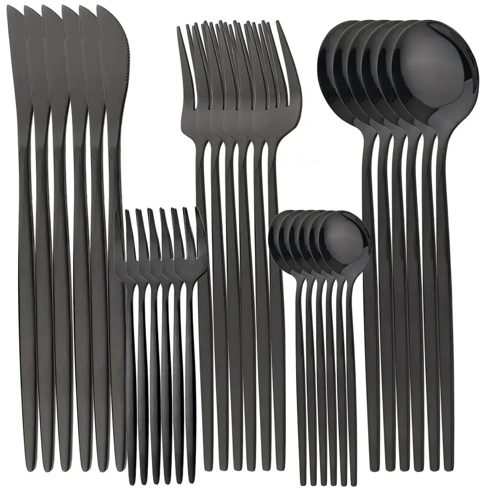 Elegant 24K Gold Flatware Set