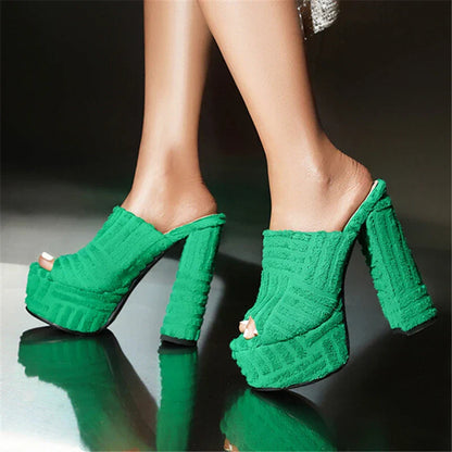 Thick Heel Open Toe Ankle Strap Sandals for Women
