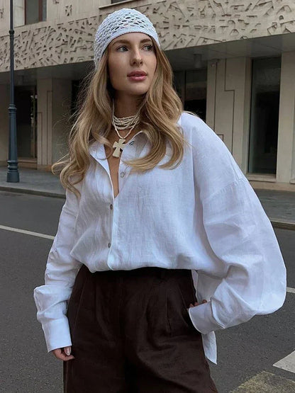 Lightweight Breathable Linen Blouse