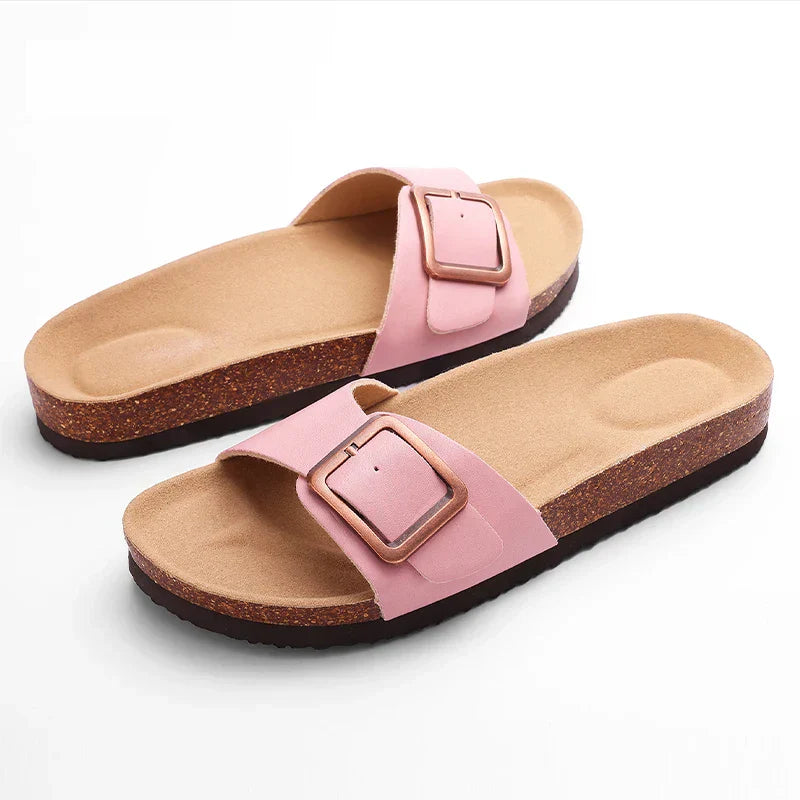 Earth Tone Buckle Sandals