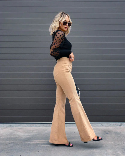 Ladies Comfortable Wide Leg Cotton Summer Pants