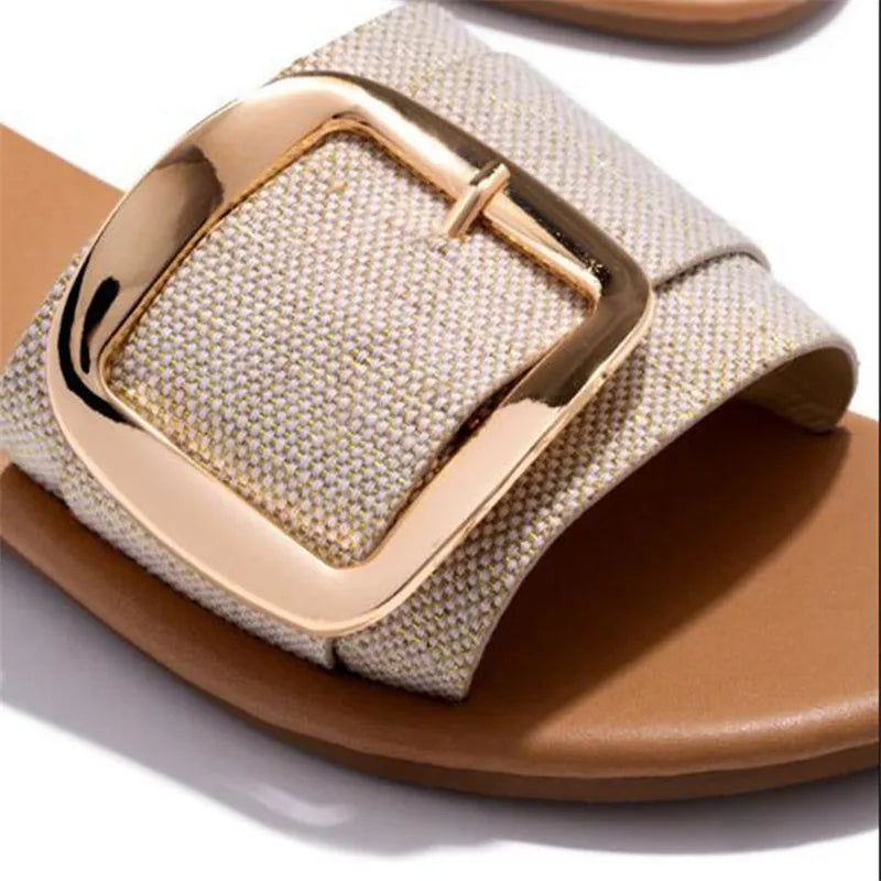 Premium Buckle Slide Sandals