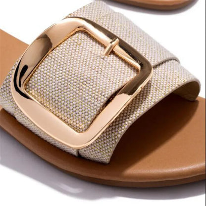 Premium Buckle Slide Sandals