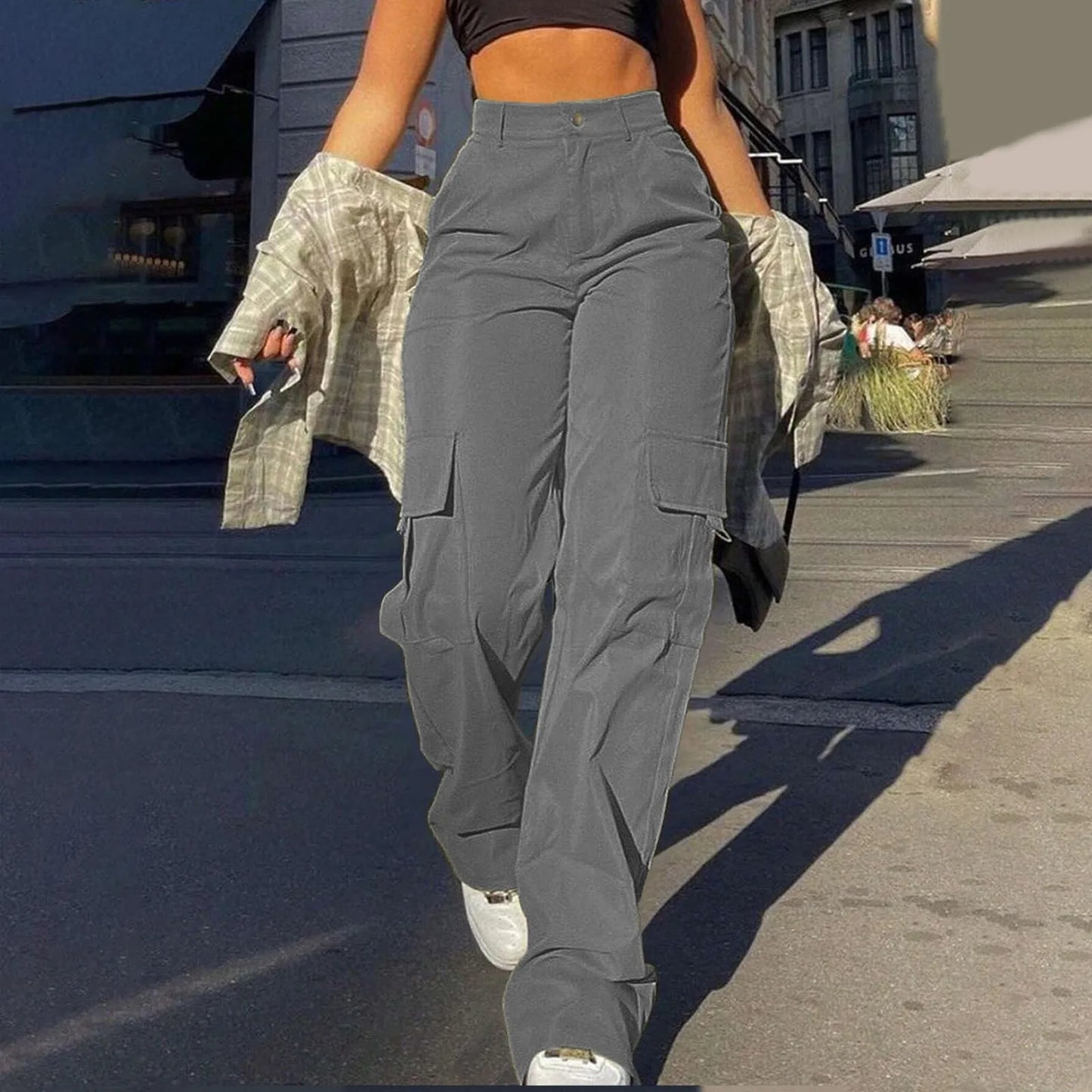Comfortable High Waisted Cargo Pants for Women