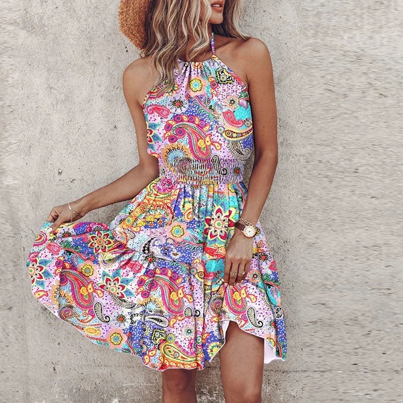 Elegant Strapless Summer Dress