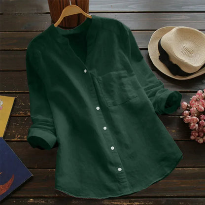 Ladies Classic V-Neck Button Top