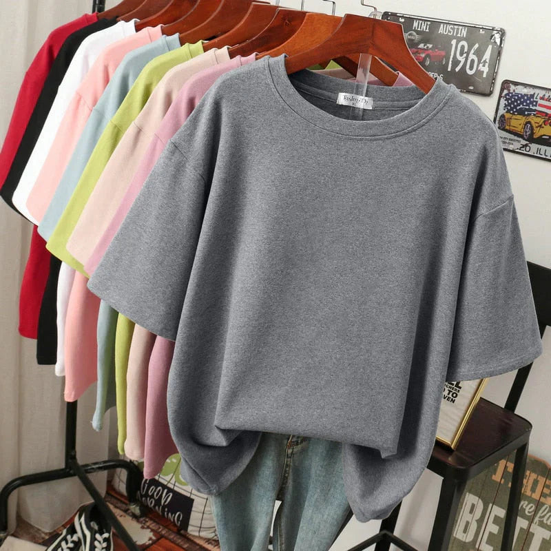 Rhoswen Oversized T Shirt – Soft Cotton Blend, Casual Fit-5