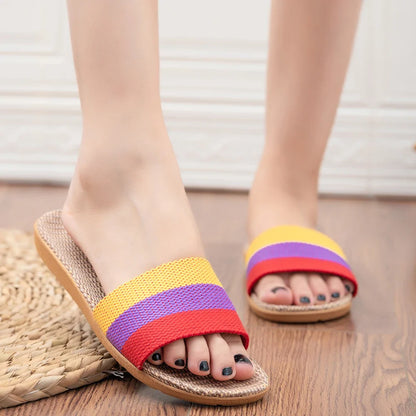 Lina | Ladies Flat Sandals in Black, White, and Tan - Lightweight Casual Footwear-2