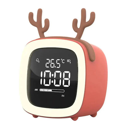Fun Kids LED Clock with Nightlight and Rechargeable Battery