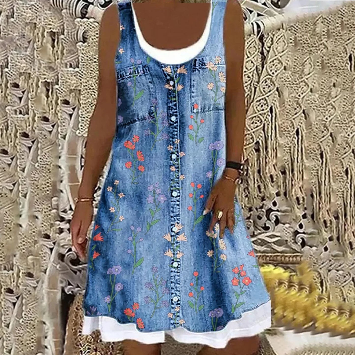 Comfortable Classic Blue Jeans Dress